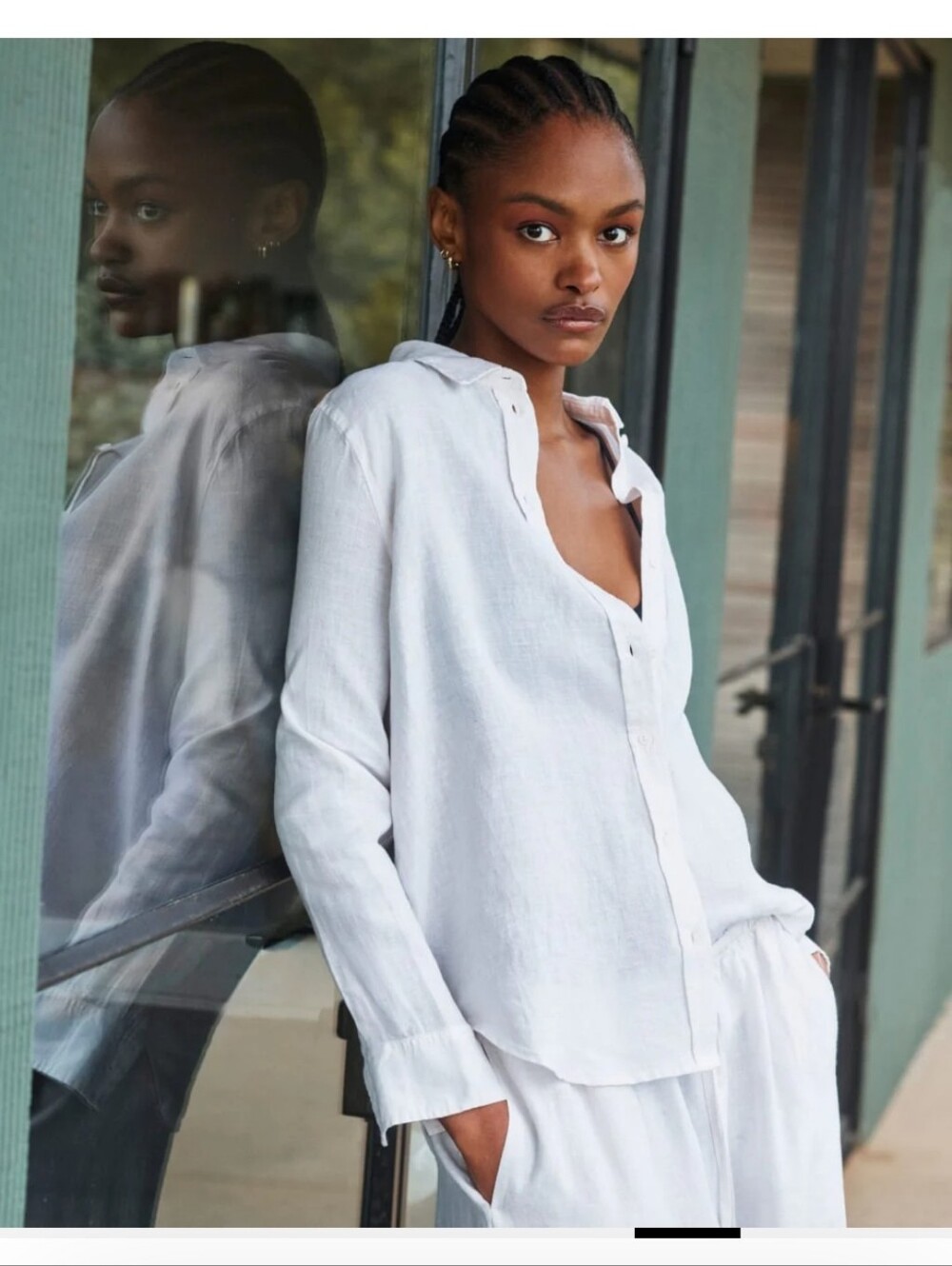 Everlane White Linen Shirt Size 4 - Picture 6 of 6